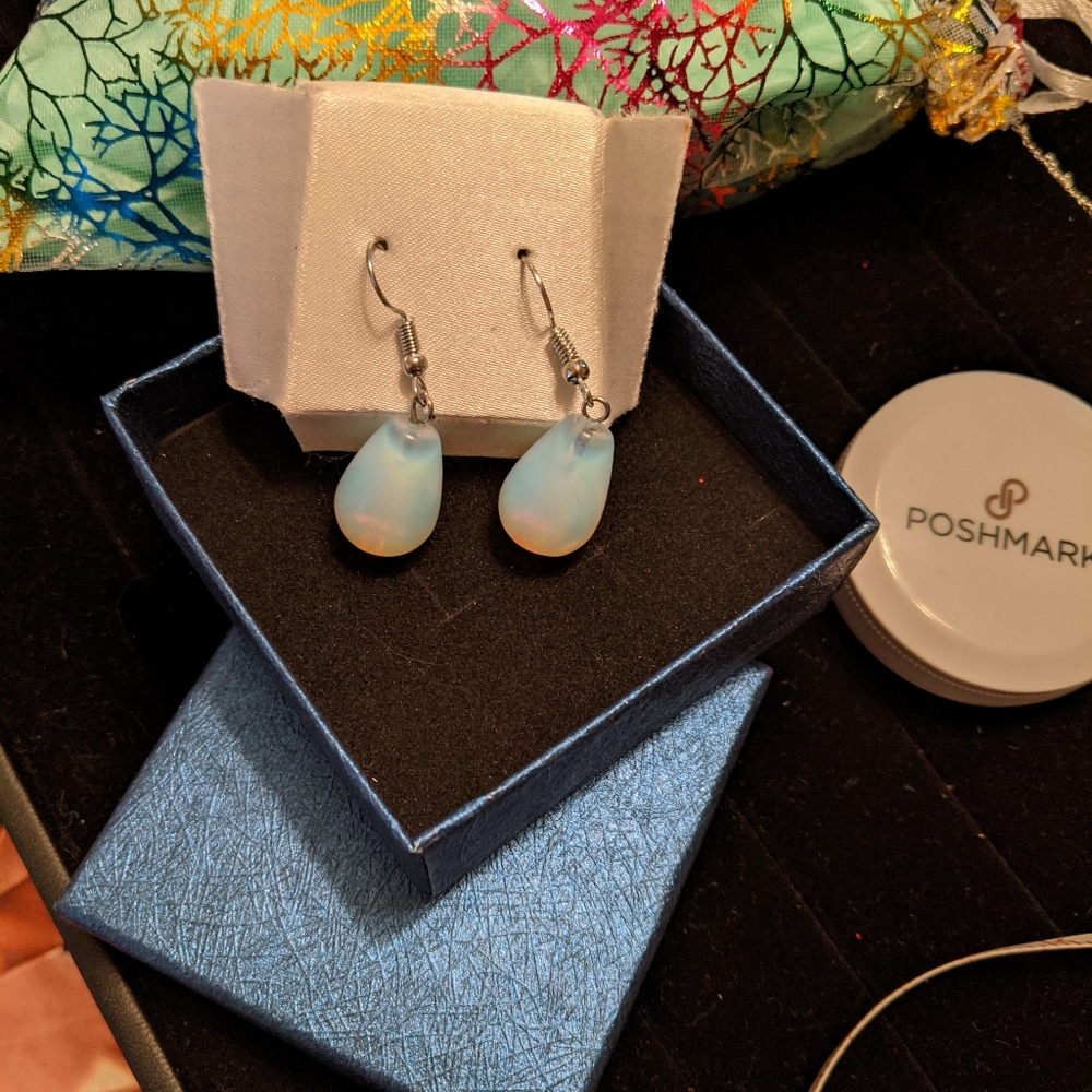 Opal Essence Stone Earrings